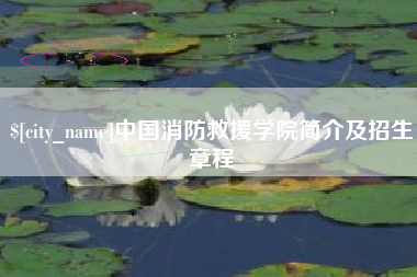 白银中国消防救援学院简介及招生章程