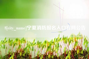 白银宁夏消防报名入口官网公告