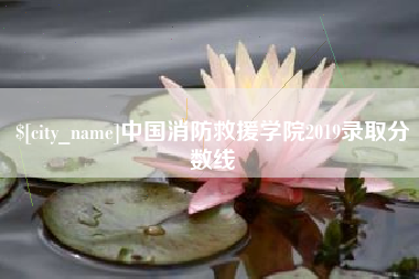 白银中国消防救援学院2019录取分数线