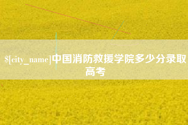 白银中国消防救援学院多少分录取高考