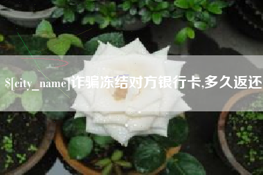 白银诈骗冻结对方银行卡,多久返还