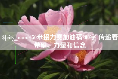 白银50米接力赛加油稿200字-传递着希望、力量和信念