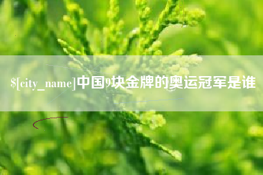 白银中国9块金牌的奥运冠军是谁