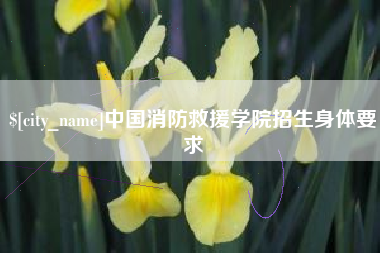 白银中国消防救援学院招生身体要求
