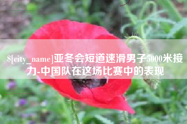 白银亚冬会短道速滑男子5000米接力-中国队在这场比赛中的表现