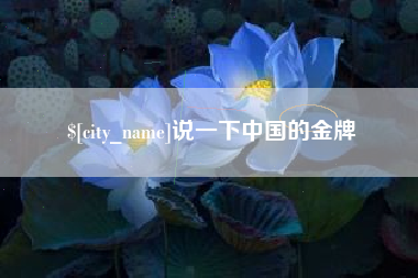 白银说一下中国的金牌