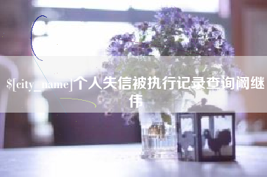 白银个人失信被执行记录查询阚继伟