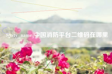 白银中国消防平台二维码在哪里