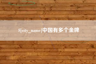 白银中国有多个金牌