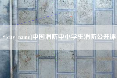 白银中国消防中小学生消防公开课