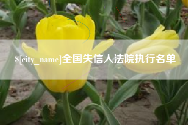 白银全国失信人法院执行名单