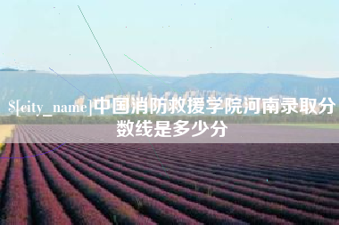 白银中国消防救援学院河南录取分数线是多少分